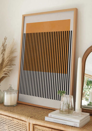Tablou înramat „Black Vertical Stripes” de Vitor Costa