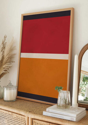 Tablou înramat „Red and Orange Blocks” de Vitor Costa