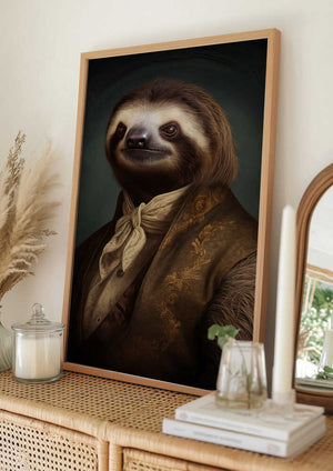 Tablou înramat „Sloth Portrait” de Andreas Magnusson
