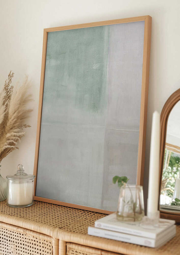 Tablou înramat „Pastel Painted Wall Sage Green Nude” de Alexandra Weise