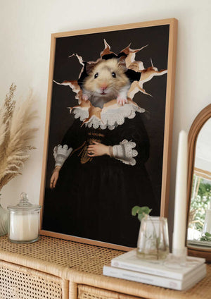 Tablou înramat „Portrait of a Young Hamster” de Marja van den Hurk