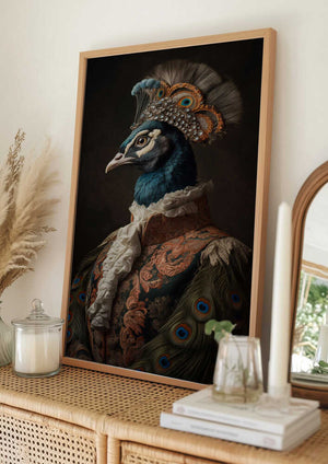 Tablou înramat „Peacock Portrait” de Andreas Magnusson