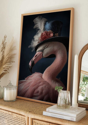 Tablou înramat „Flamingo Portrait” de Andreas Magnusson