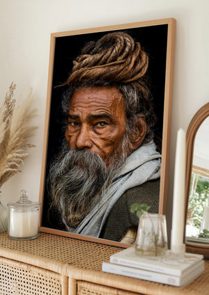 Tablou înramat „Portrait of a Sadhu...” de Rakesh J.V