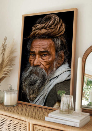 Tablou înramat „Portrait of a Sadhu...” de Rakesh J.V