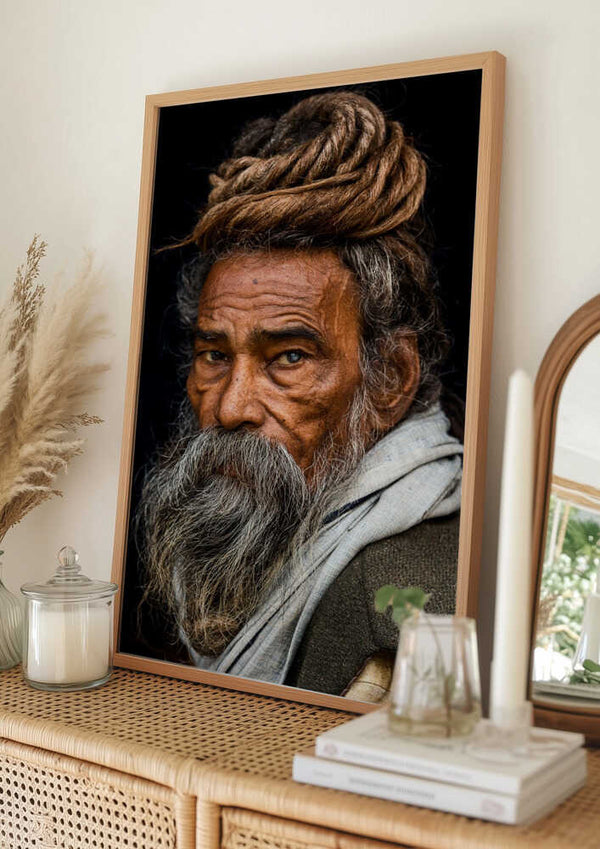 Tablou înramat „Portrait of a Sadhu...” de Rakesh J.V