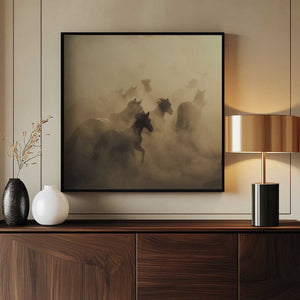 Tablou înramat „migration of horses” de Hüseyin Taşkın