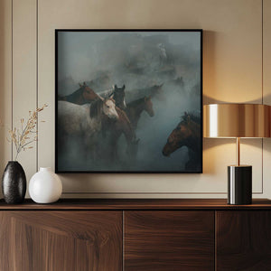 Tablou înramat „lost horses” de Hüseyin Taşkın