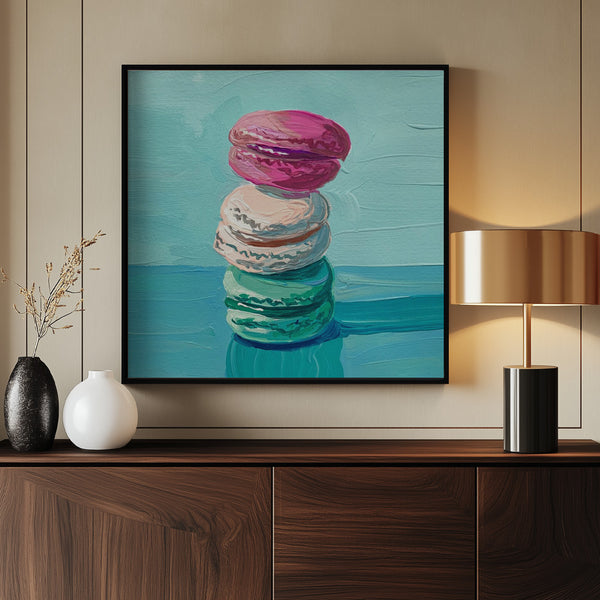 Tablou înramat „Macarons” de Pauline Wegman | Key and Sea Creative