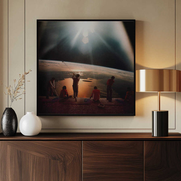 Tablou înramat „Golfing In Space” de Taudalpoi