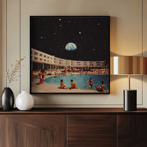 Tablou înramat „Lunar Pool” de Taudalpoi