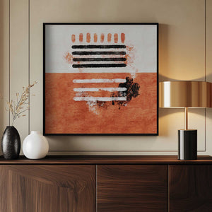 Tablou înramat „Dual Harmony Stripes” de Emel Tunaboylu