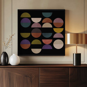 Tablou înramat „Mid Circles Terracotta Blck1” de Ana Rut Bre