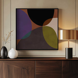 Tablou înramat „Mid Circles Terracotta Blck2” de Ana Rut Bre