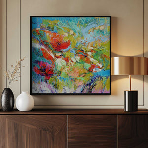 Tablou înramat „Floral Harmony Burst” de Dorothy Fagan