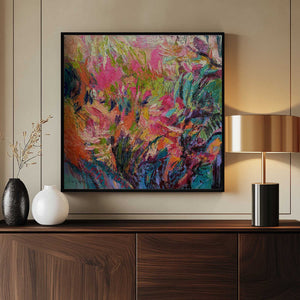 Tablou înramat „Vibrant Garden Burst” de Dorothy Fagan