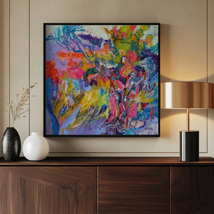 Tablou înramat „Expressionist Colorful Abstract” de Dorothy Fagan