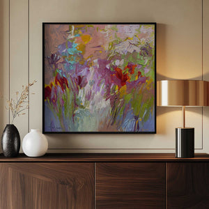 Tablou înramat „Colorful Bloom Palette” de Dorothy Fagan
