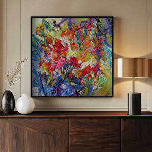 Tablou înramat „Expressionist Colorful Abstract” de Dorothy Fagan