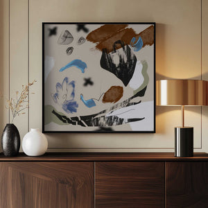 Tablou înramat „Mixed media abstract composition” de Little Dean