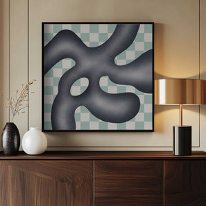 Tablou înramat „Organic Shapes With Geometric Patterns” de Little Dean