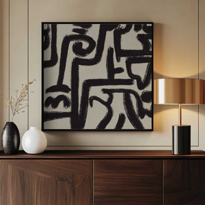 Tablou înramat „Line art abstract 04” de Little Dean
