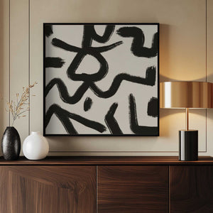 Tablou înramat „Line art abstract 03” de Little Dean