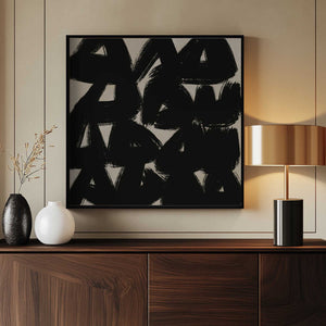 Tablou înramat „Bold Brush Shapes” de Little Dean