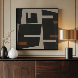 Tablou înramat „Geometric Echoes” de THE MIUUS STUDIO