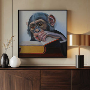 Tablou înramat „Curious Scholar” de Violeta Vollmer