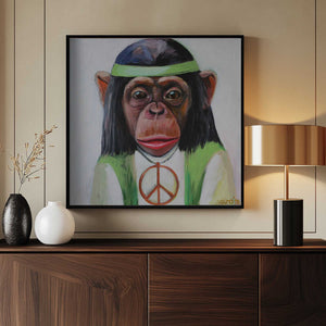 Tablou înramat „Peaceful Primate Vibe” de Violeta Vollmer