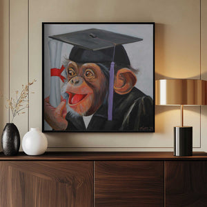 Tablou înramat „Chimp Graduation Day” de Violeta Vollmer
