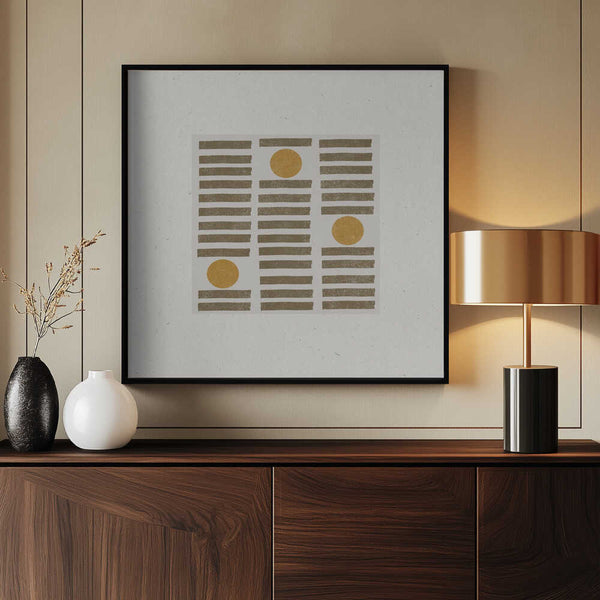 Tablou înramat „Golden Harmony” de THE MIUUS STUDIO