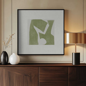 Tablou înramat „Green Geometric Harmony” de THE MIUUS STUDIO