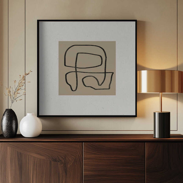 Tablou înramat „Curved Labyrinth” de THE MIUUS STUDIO