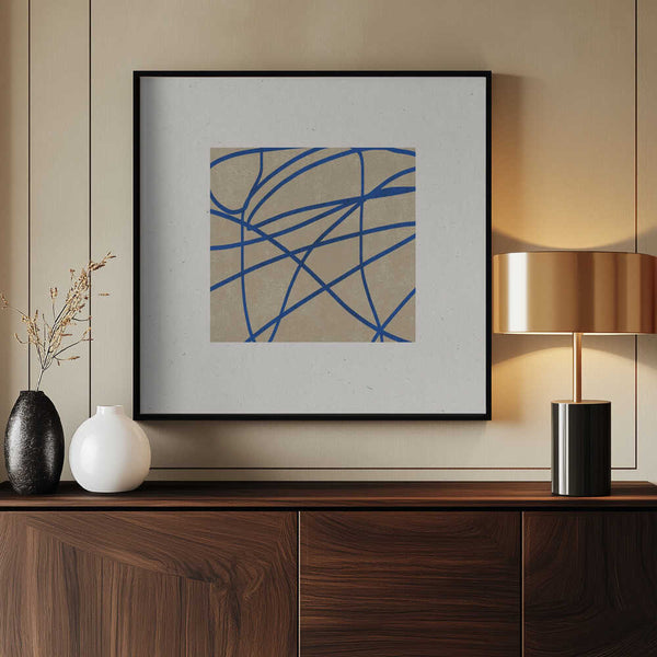 Tablou înramat „Blue Web Dance” de THE MIUUS STUDIO