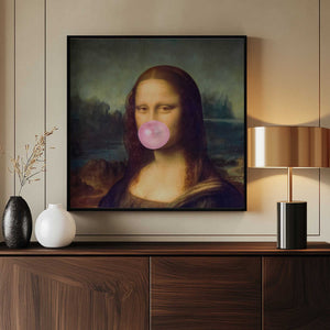 Tablou înramat „Mona Lisa Bubble Gum” de Taudalpoi