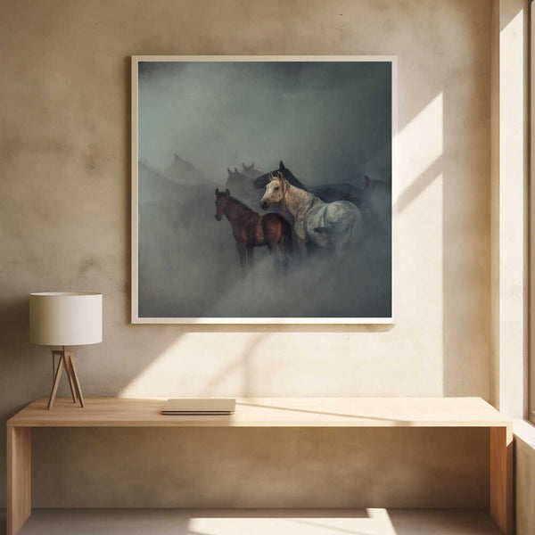 Tablou înramat „The lost horses” de Hüseyin Taşkın