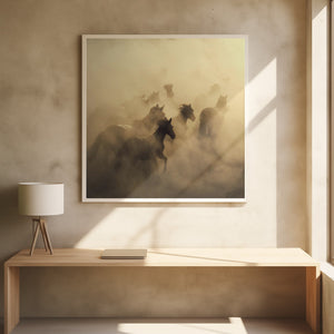 Tablou înramat „migration of horses” de Hüseyin Taşkın