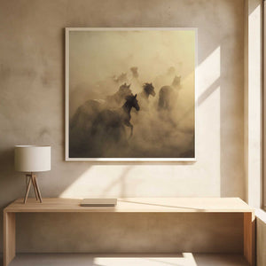 Tablou înramat „migration of horses” de Hüseyin Taşkın