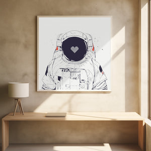Tablou înramat „Astronaut love” de Balazs Solti