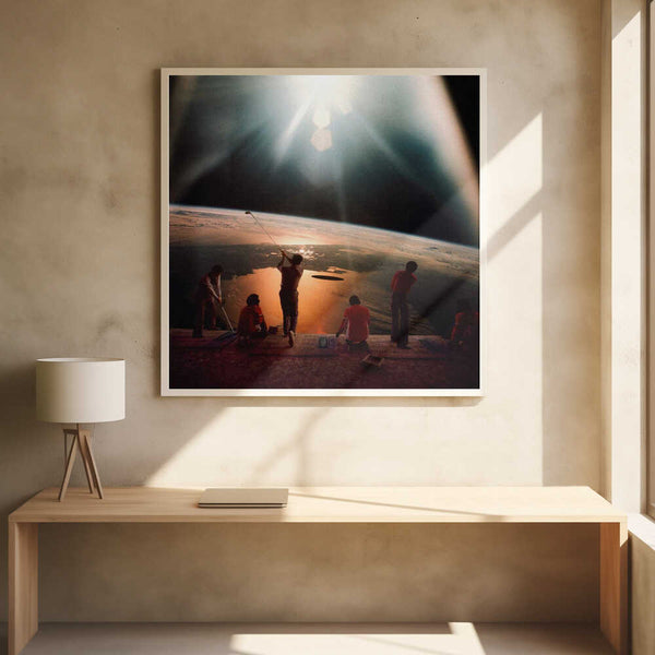 Tablou înramat „Golfing In Space” de Taudalpoi