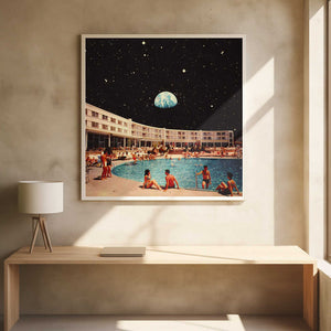 Tablou înramat „Lunar Pool” de Taudalpoi