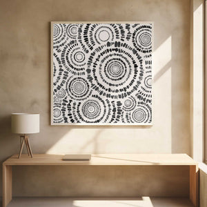 Tablou înramat „Monochrome Spirals” de Emel Tunaboylu