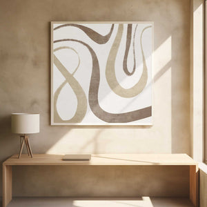 Tablou înramat „Curves and Waves” de Emel Tunaboylu