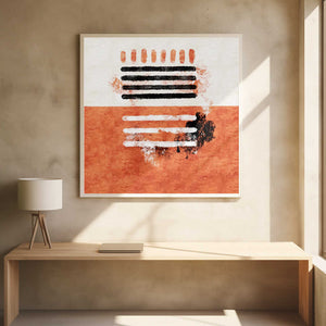 Tablou înramat „Dual Harmony Stripes” de Emel Tunaboylu