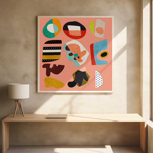 Tablou înramat „Minimal Shapes Bunte2” de Ana Rut Bre