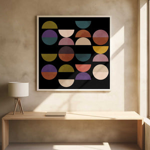 Tablou înramat „Mid Circles Terracotta Blck1” de Ana Rut Bre