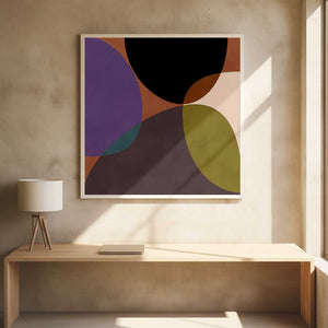 Tablou înramat „Mid Circles Terracotta Blck2” de Ana Rut Bre