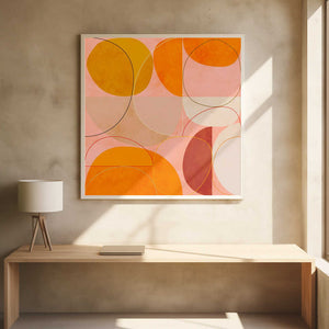 Tablou înramat „Mid Century Curry Yellow Blush Spring” de Ana Rut Bre